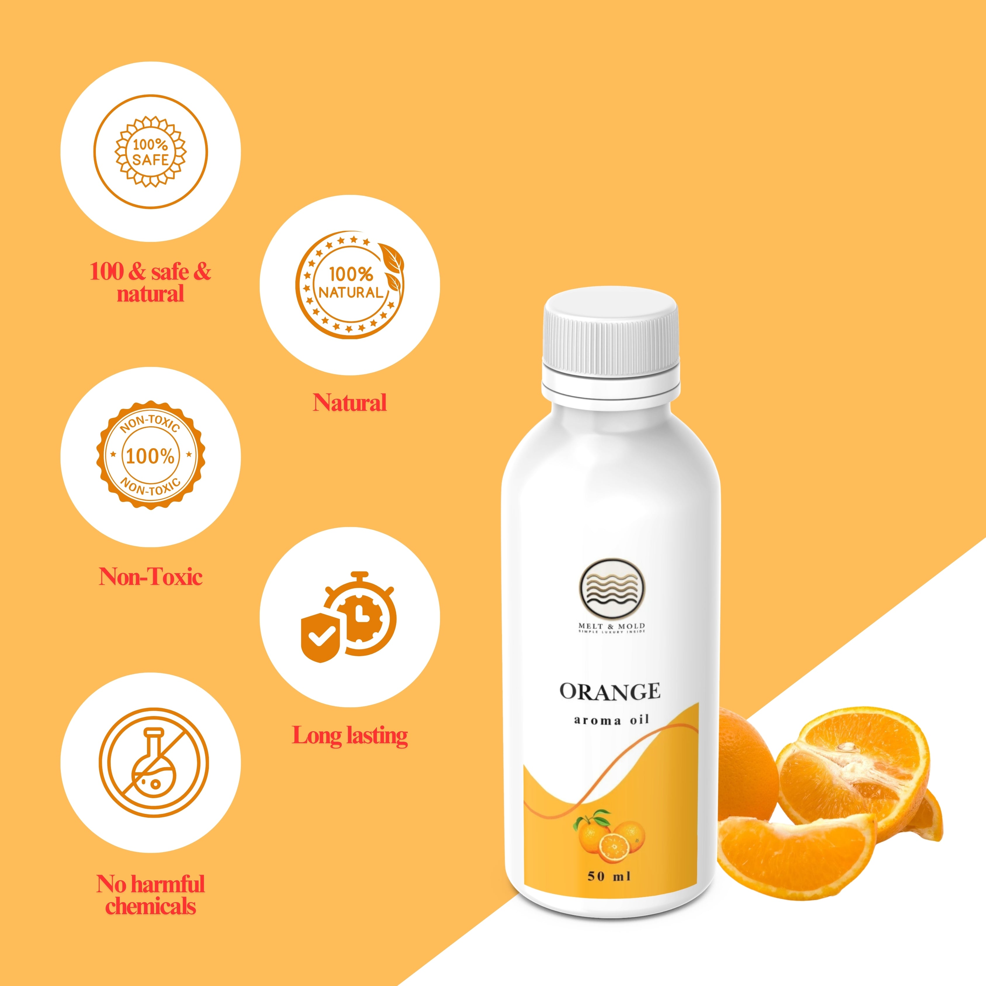 Orange fragrance oil usage lifestyle, citrus fragrance oil being used for candle making