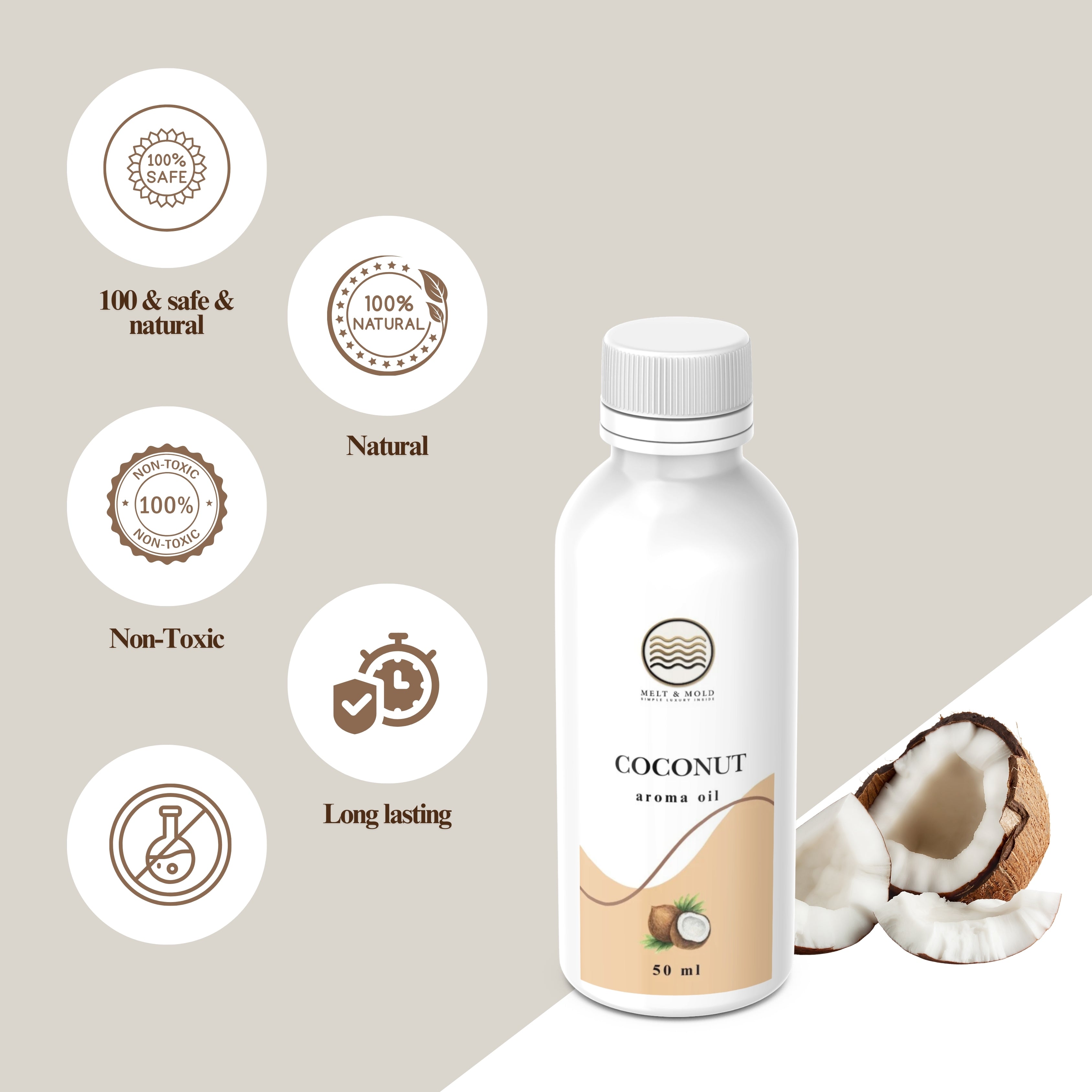 Coconut Fragrance Oil – Close-Up | Melt & Mold