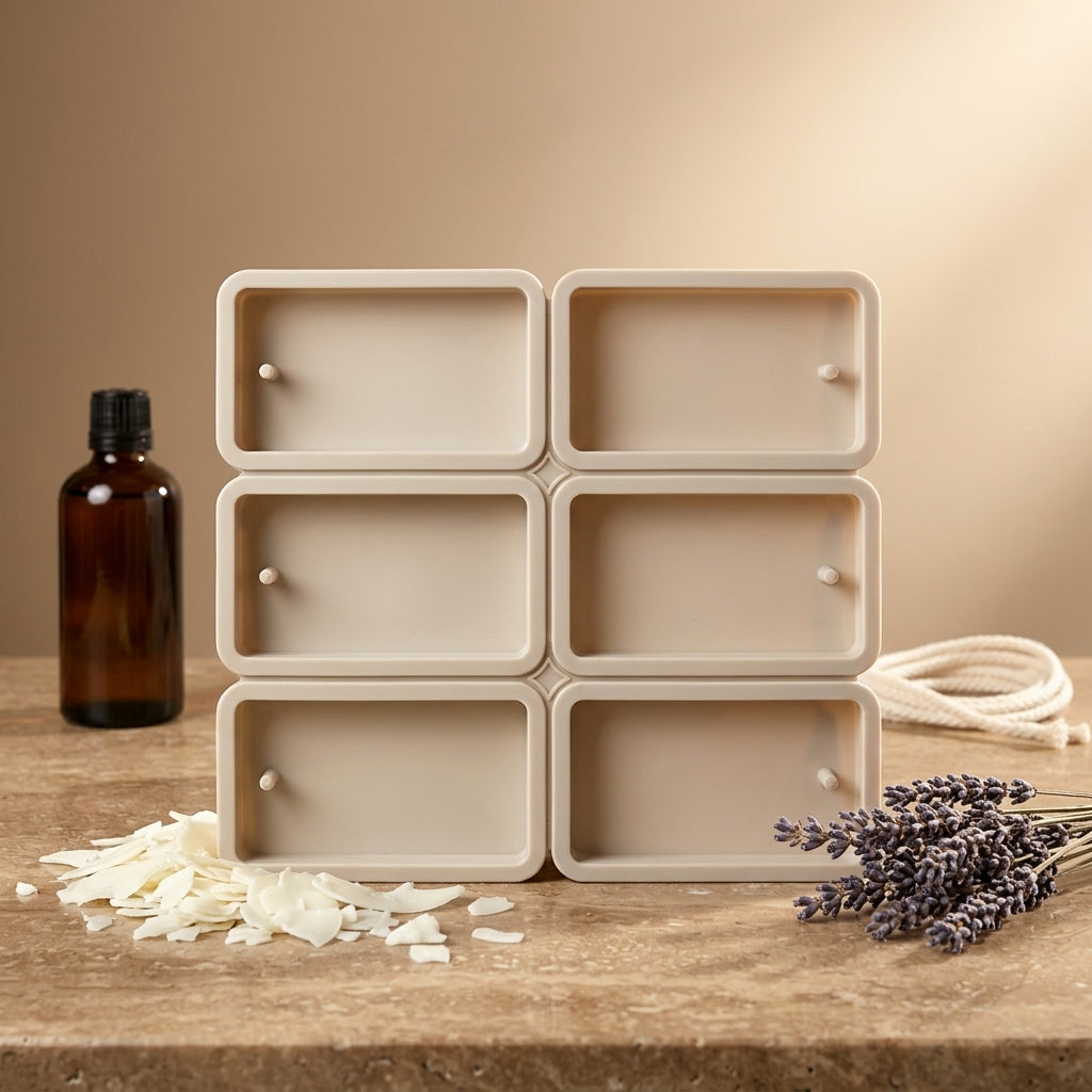 6 Cavity Rectangular Wax Sachet Mould
