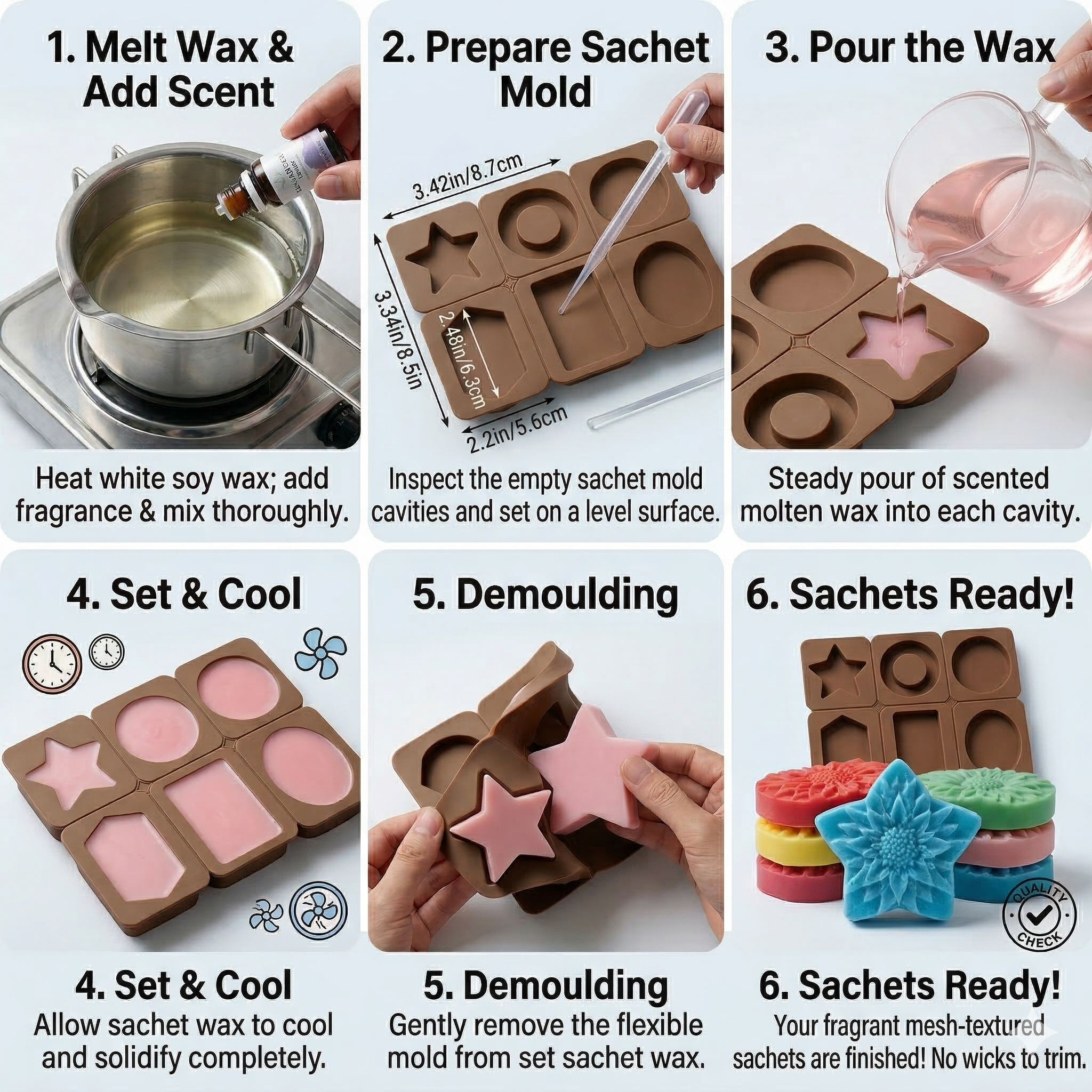 Wax Sachet Mould – View 7 | Melt & Mold