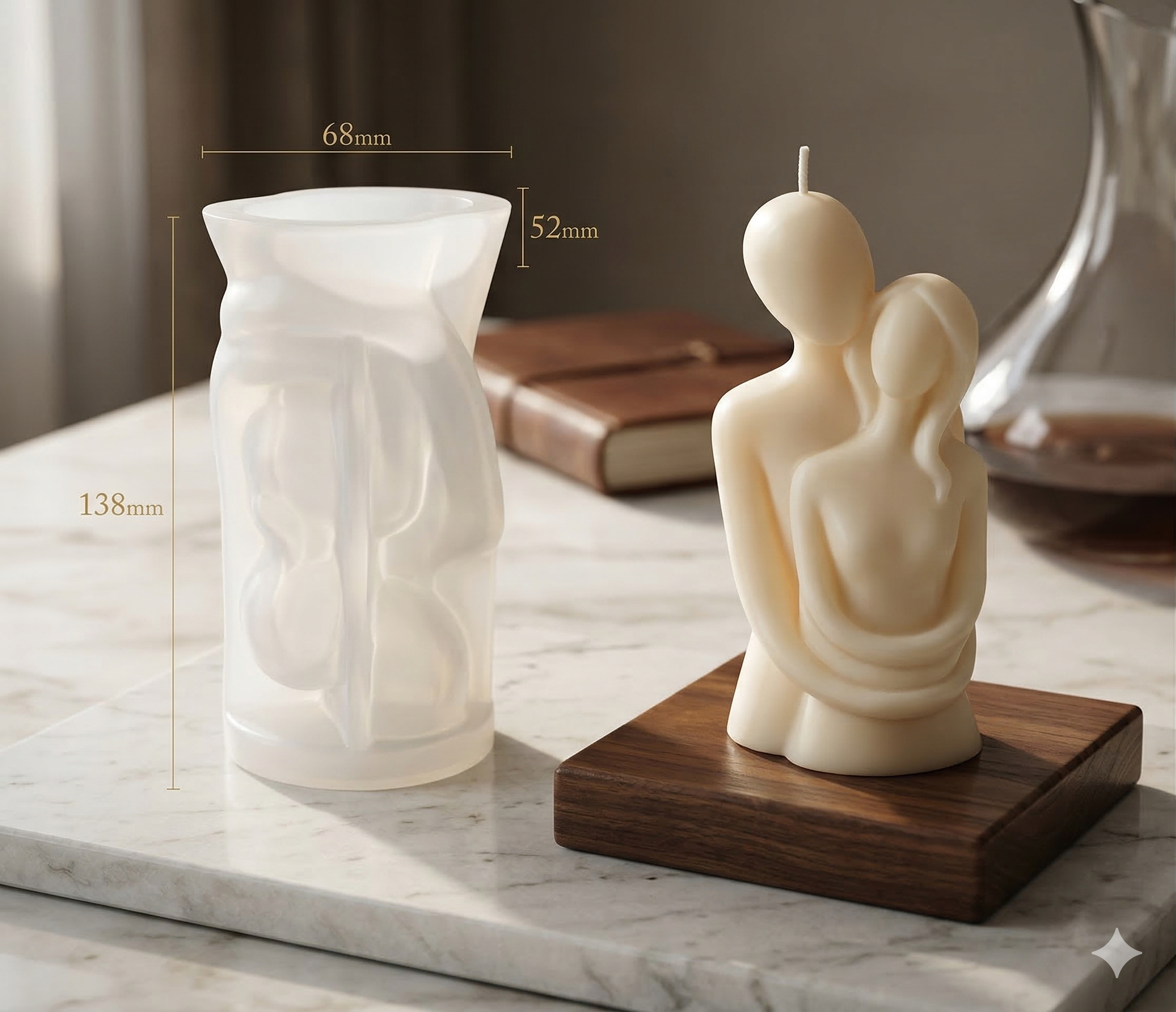 Couple Silicone Mould – Detail View | Melt & Mold