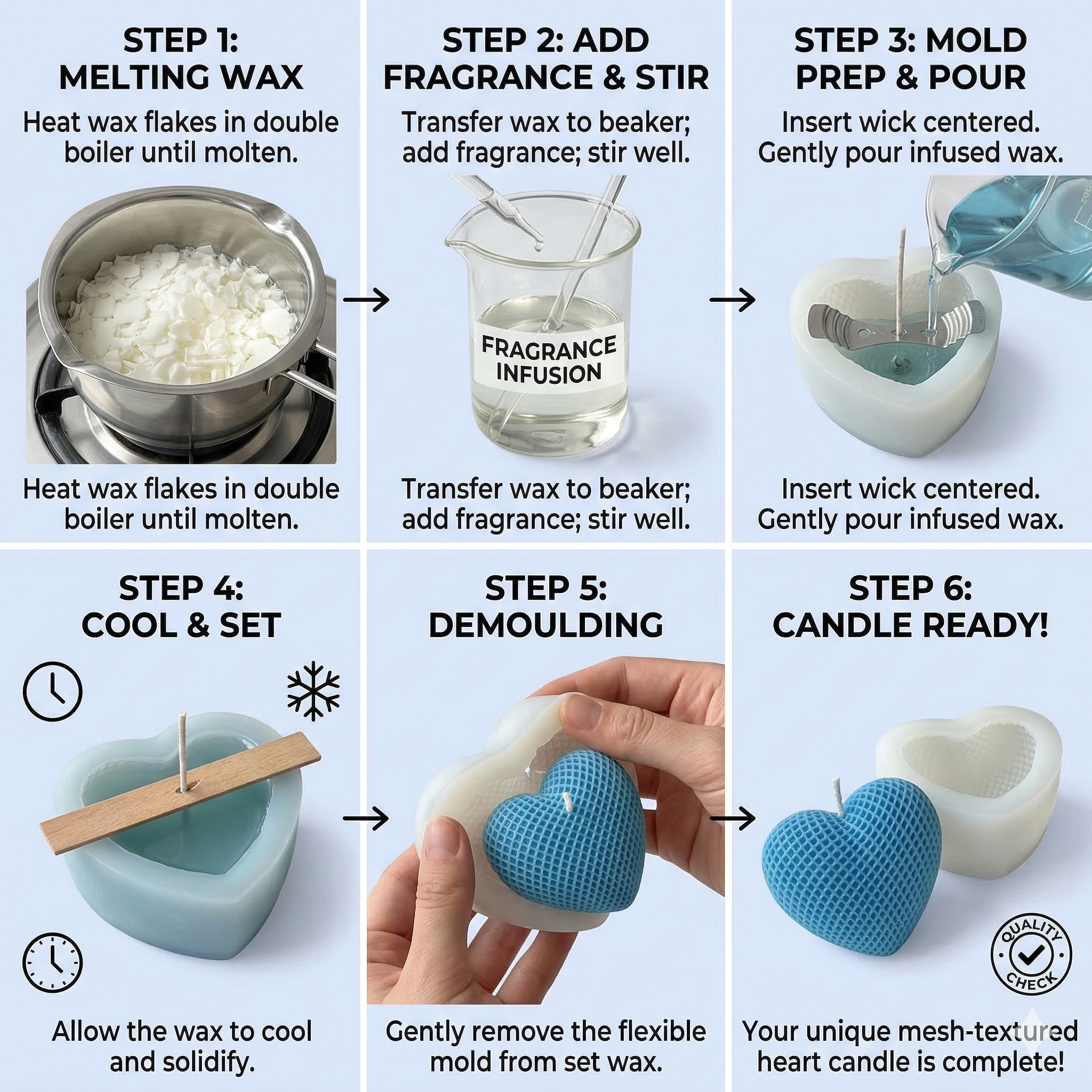 Mesh Heart Mould - 3 inch – Close-Up | Melt & Mold