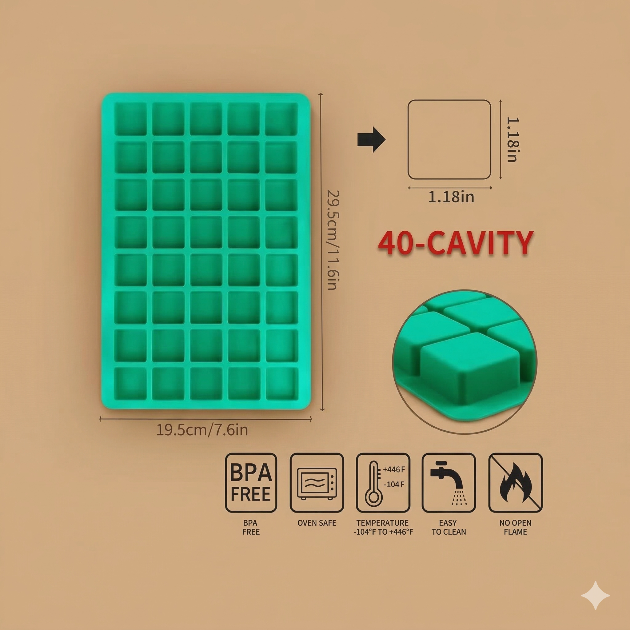 Mini Cube Mould – Close-Up | Melt & Mold
