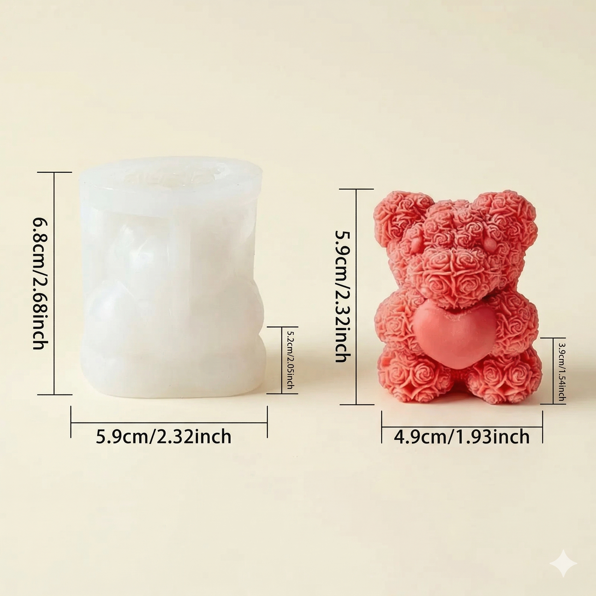 Teddy Silicone Mould – Close-Up | Melt & Mold