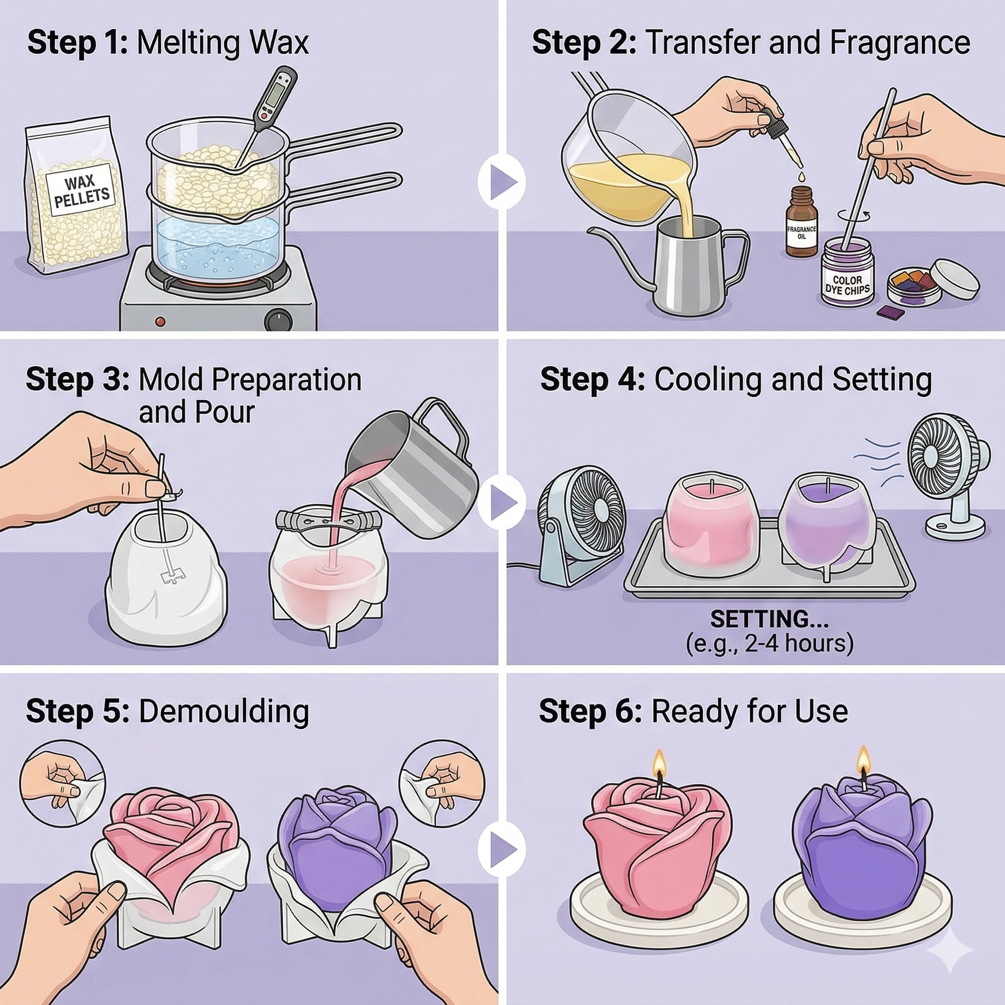 Rose Bud Silicone Mould β Lifestyle | Melt & Mold
