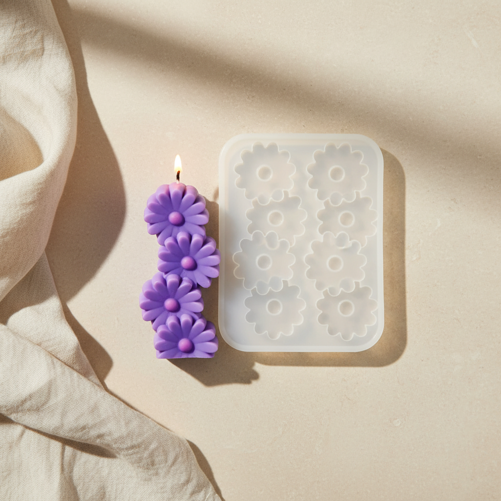 Small Flower Pillar Mould | Melt & Mold