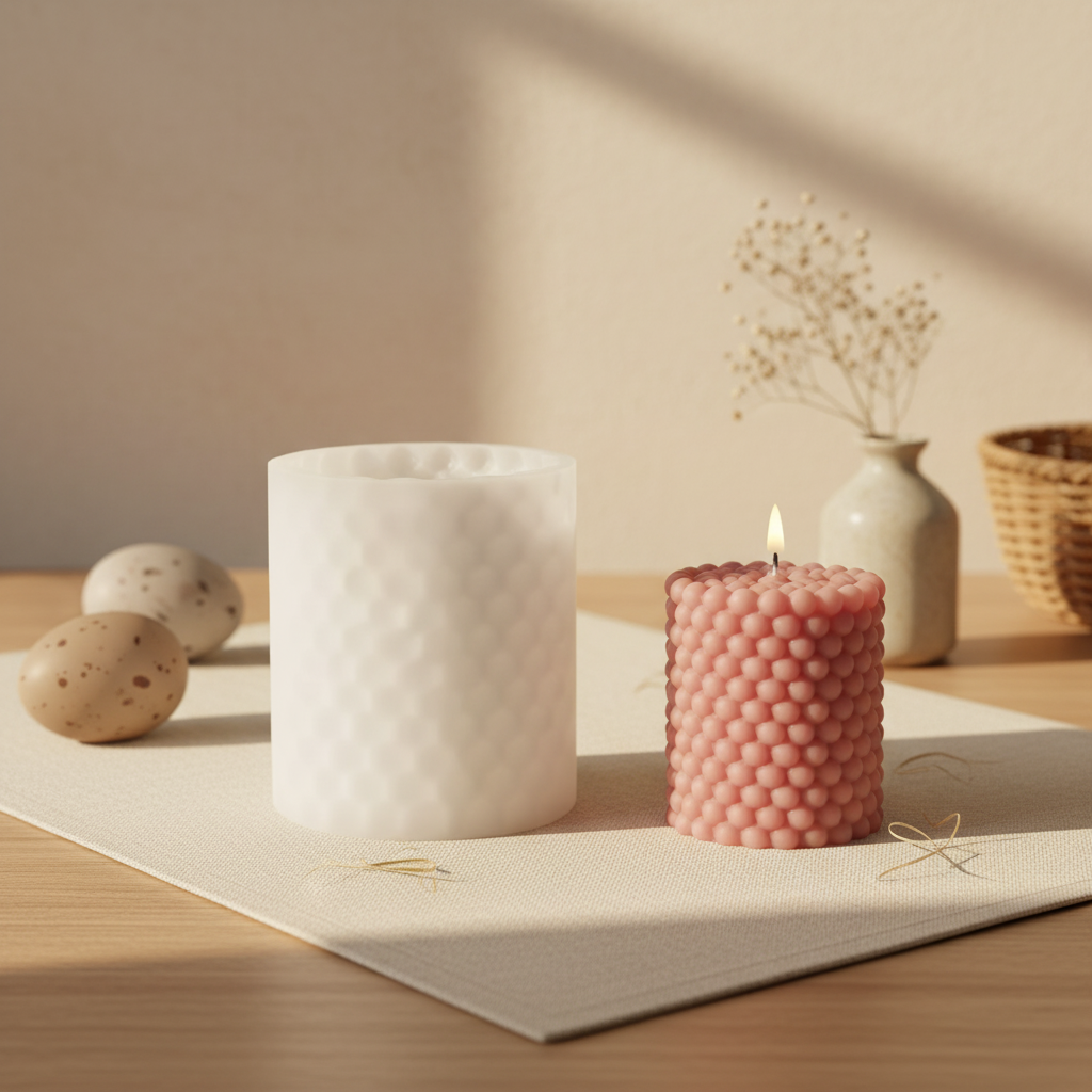 Bubble Pillar Candle Silicone Mould | Melt & Mold