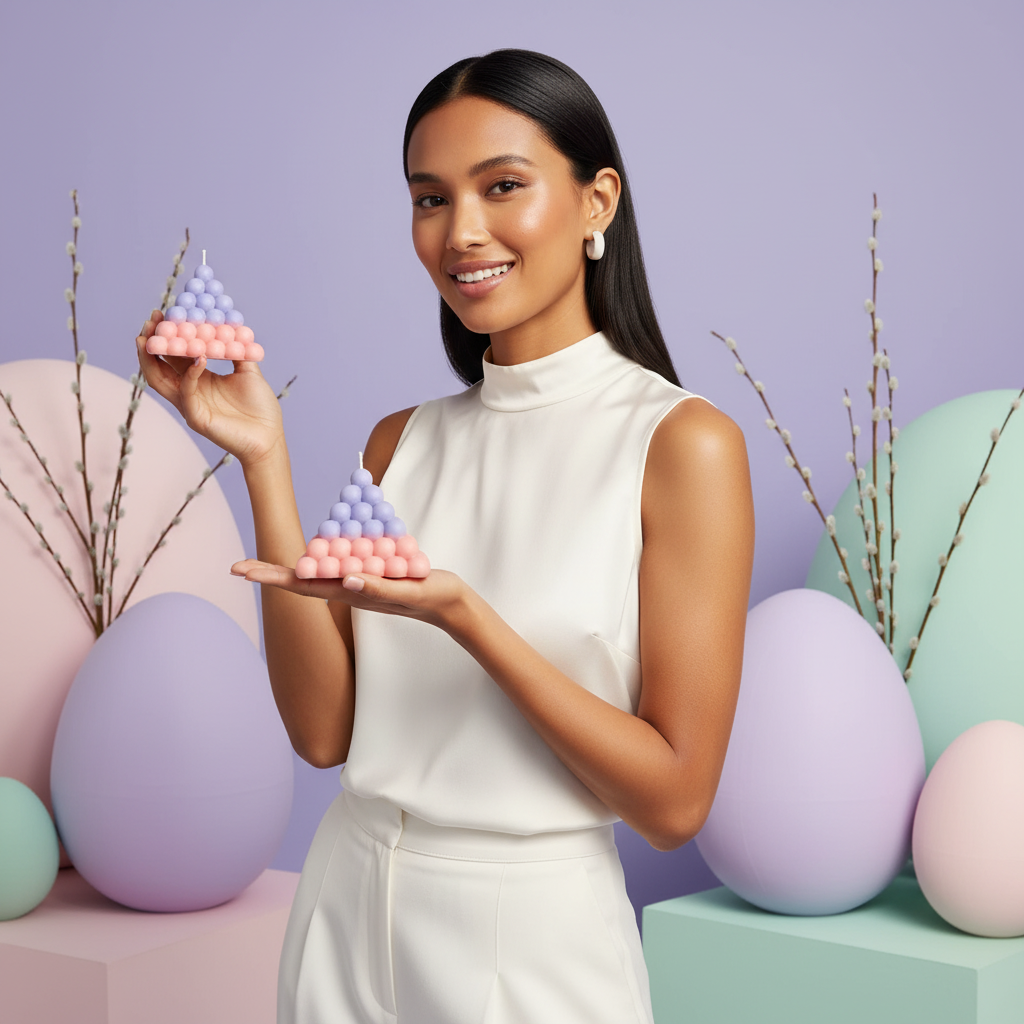 Pyramid Bubble Mould – Detail View | Melt & Mold