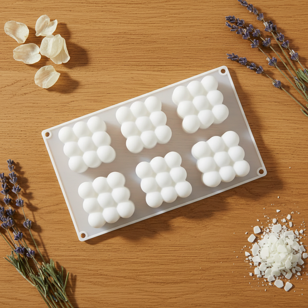 Bubble Candle Silicone Mould – Close-Up | Melt & Mold