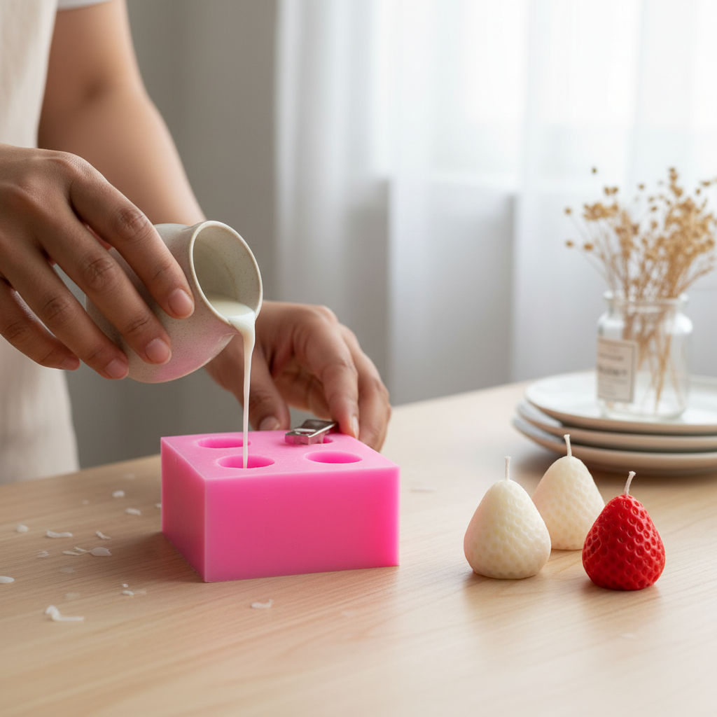 Strawberry Mini Silicone Mould – Product View | Melt & Mold