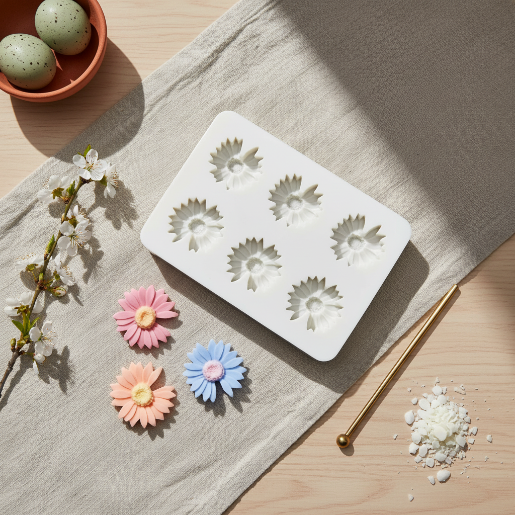 Multicavity Daisy Mould – Detail View | Melt & Mold
