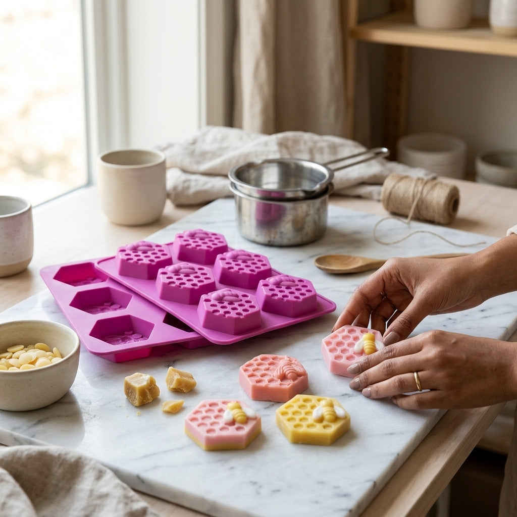 Honeycomb Soap Mold – Detail View | Melt & Mold
