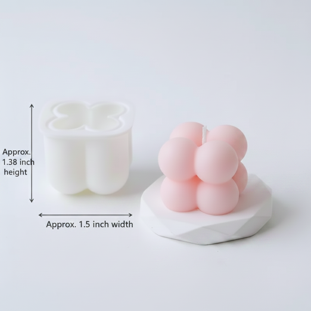 Mini Bubble Candle Mould- Single Cavity β Close-Up | Melt & Mold