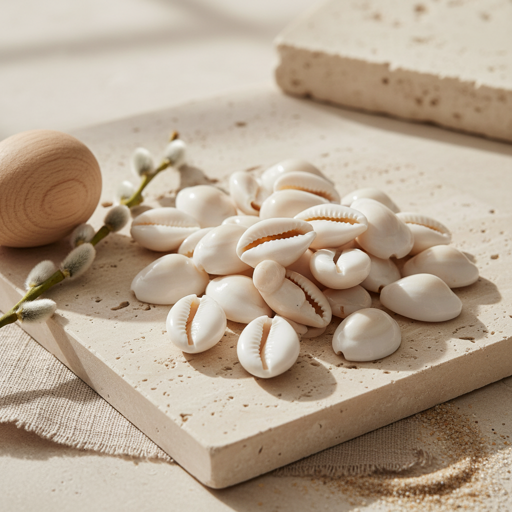 White Shells For Candle Decor 40gms – Detail View | Melt & Mold