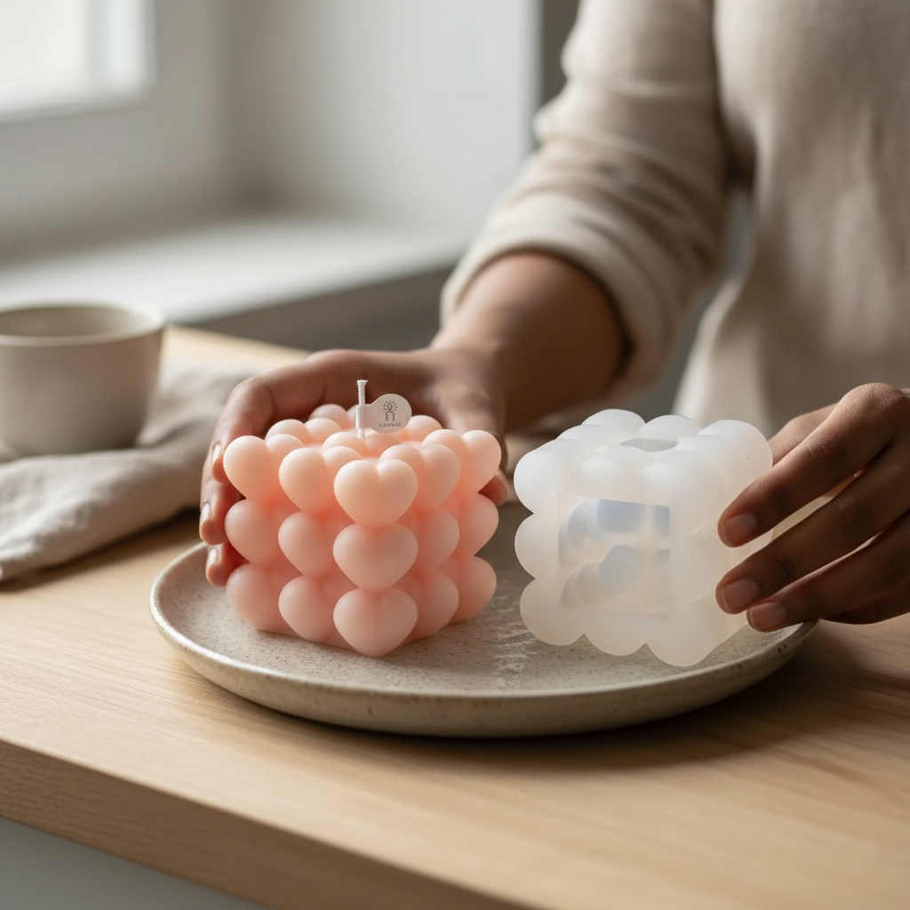 Heart Cube Silicone Mould | Melt & Mold