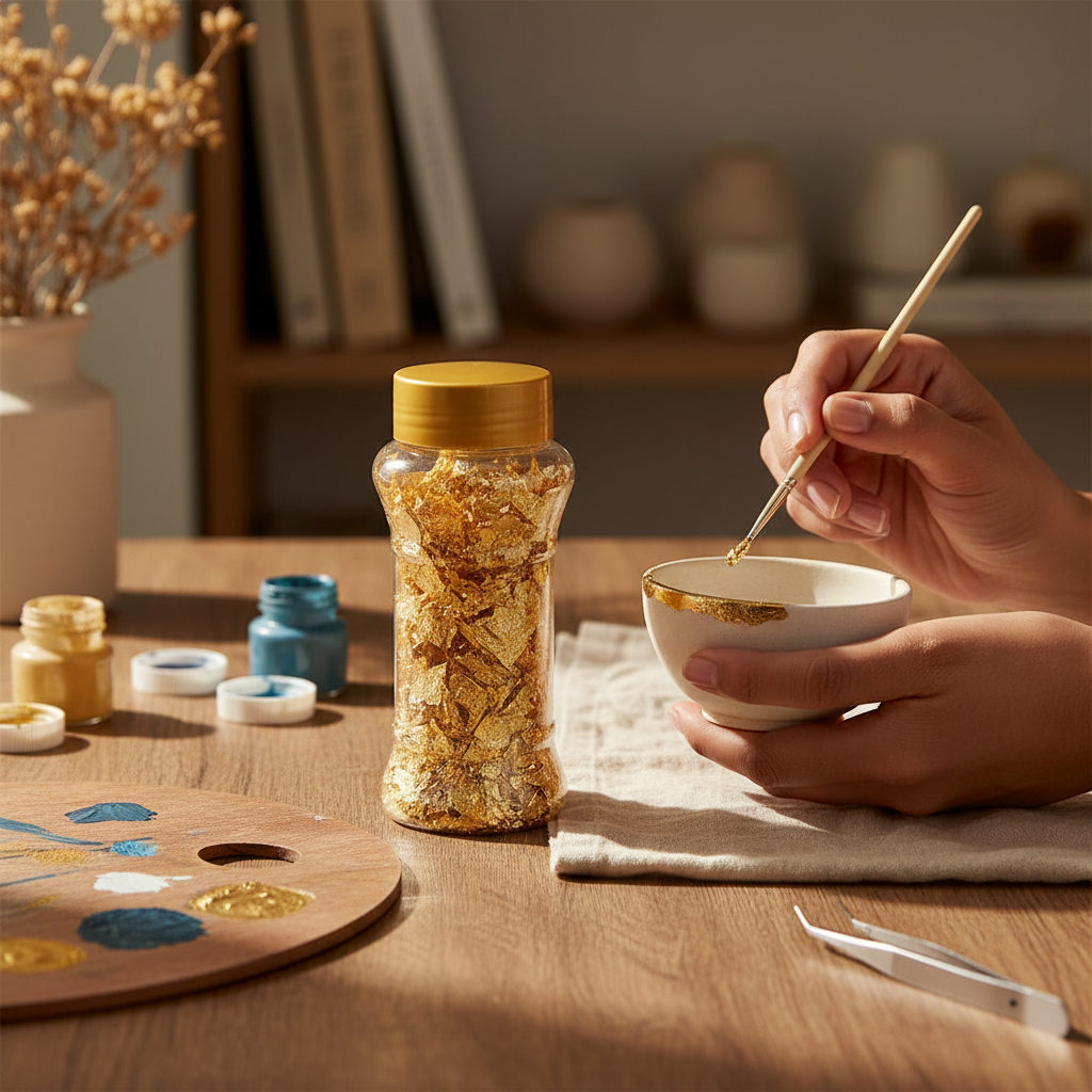 Golden Flakes For Candle Decor | Melt & Mold