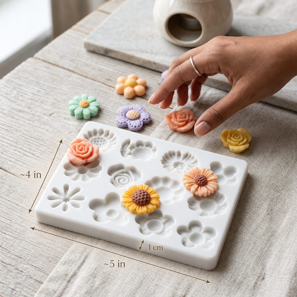 12 Cavity Flower Mould
