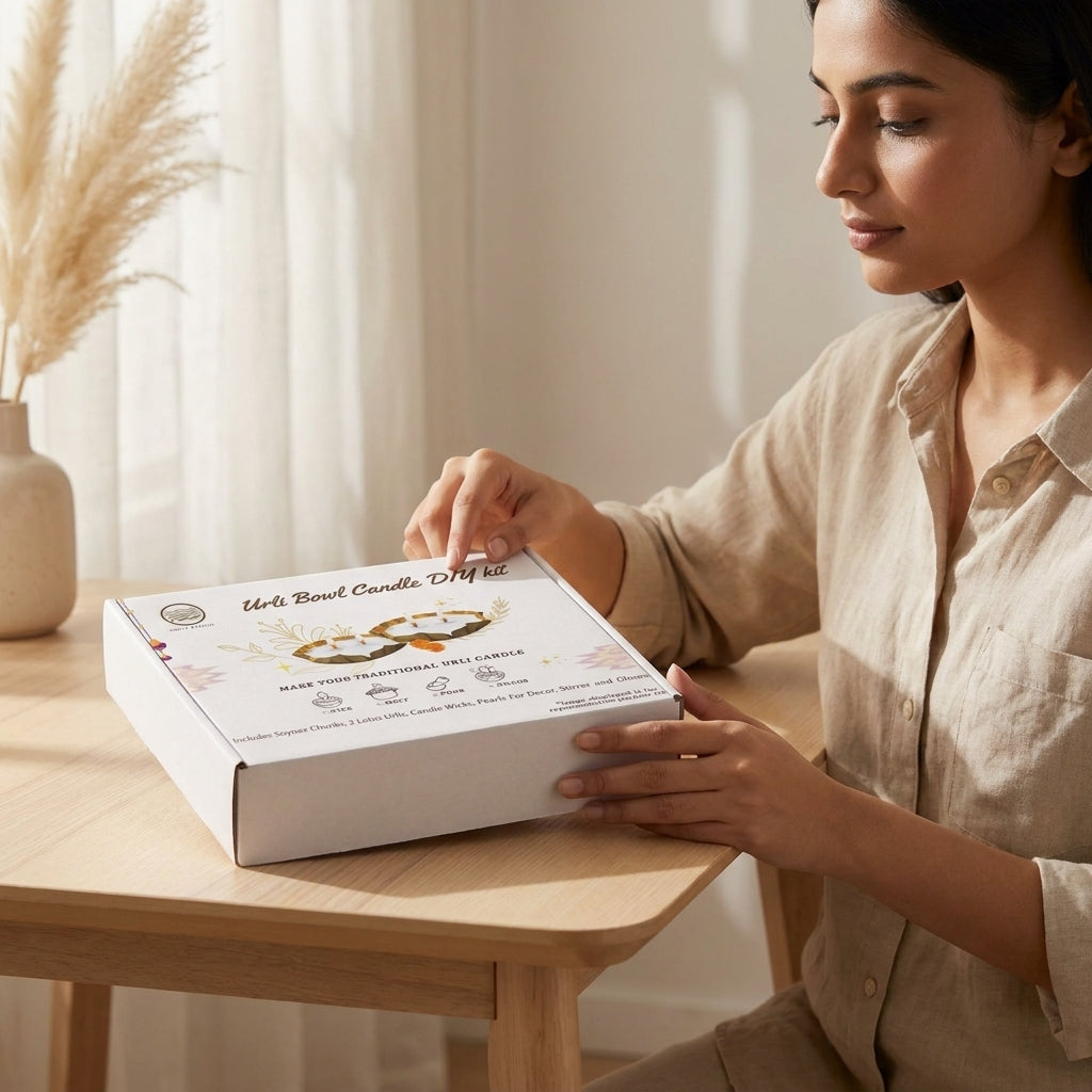 Urli Bowl Candle DIY Kit – side view