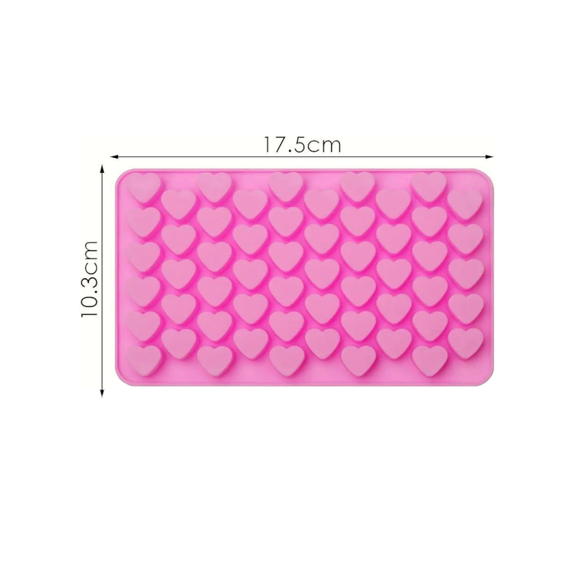 Mini Heart Silicone Mould – Detail View | Melt & Mold