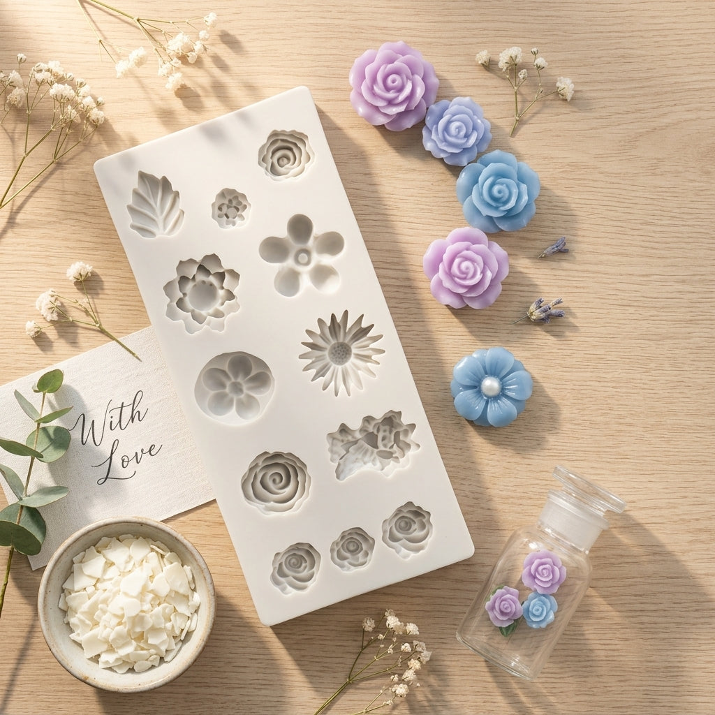 Flower Embedded Mould – top view