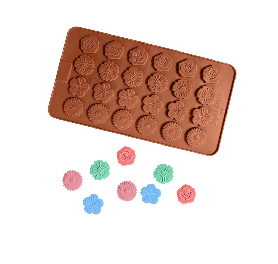 Assorted Flower Mould – Close-Up | Melt & Mold