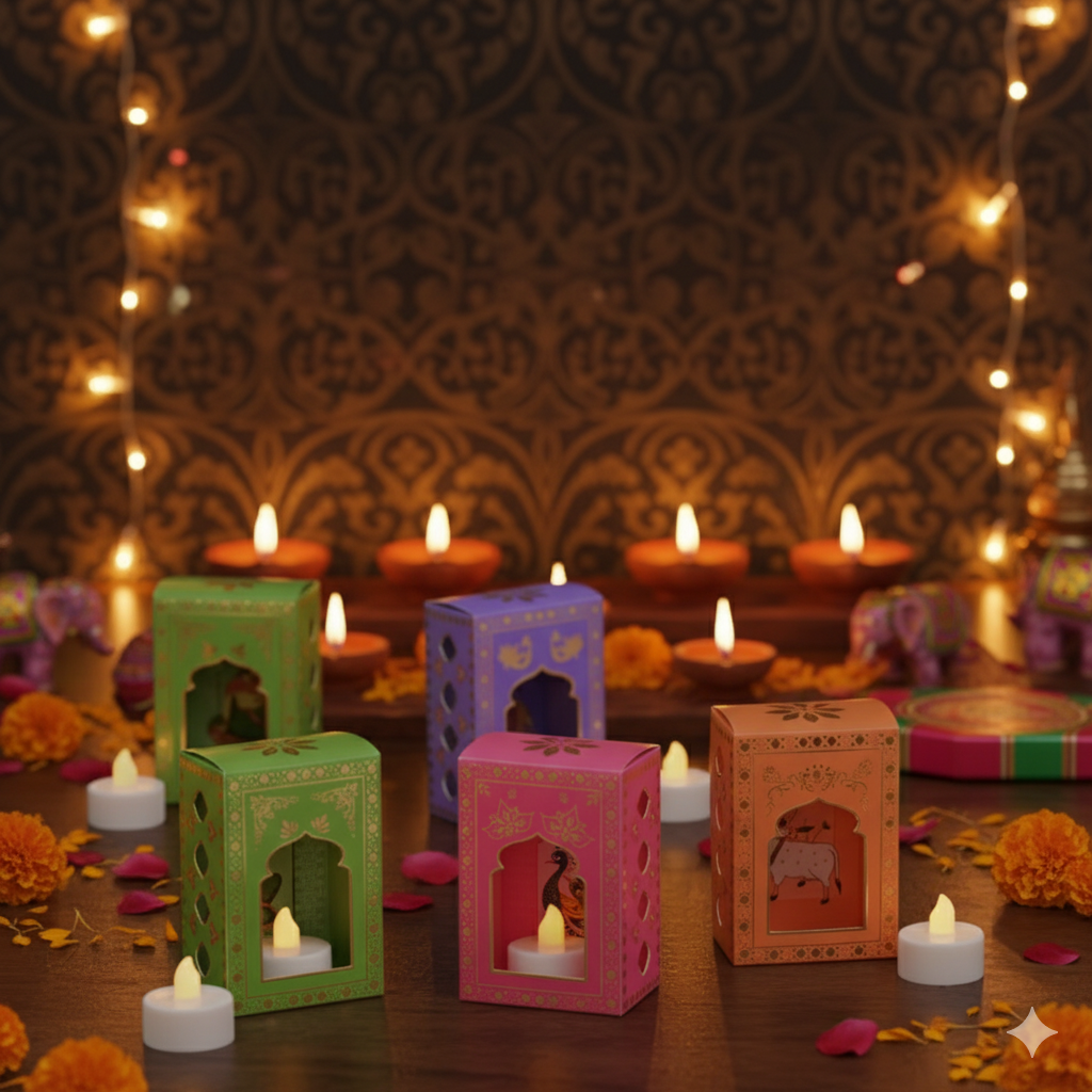 Deep Dwar - Pack Of 8 (Tealight Inclusive) – Product View | Melt & Mold
