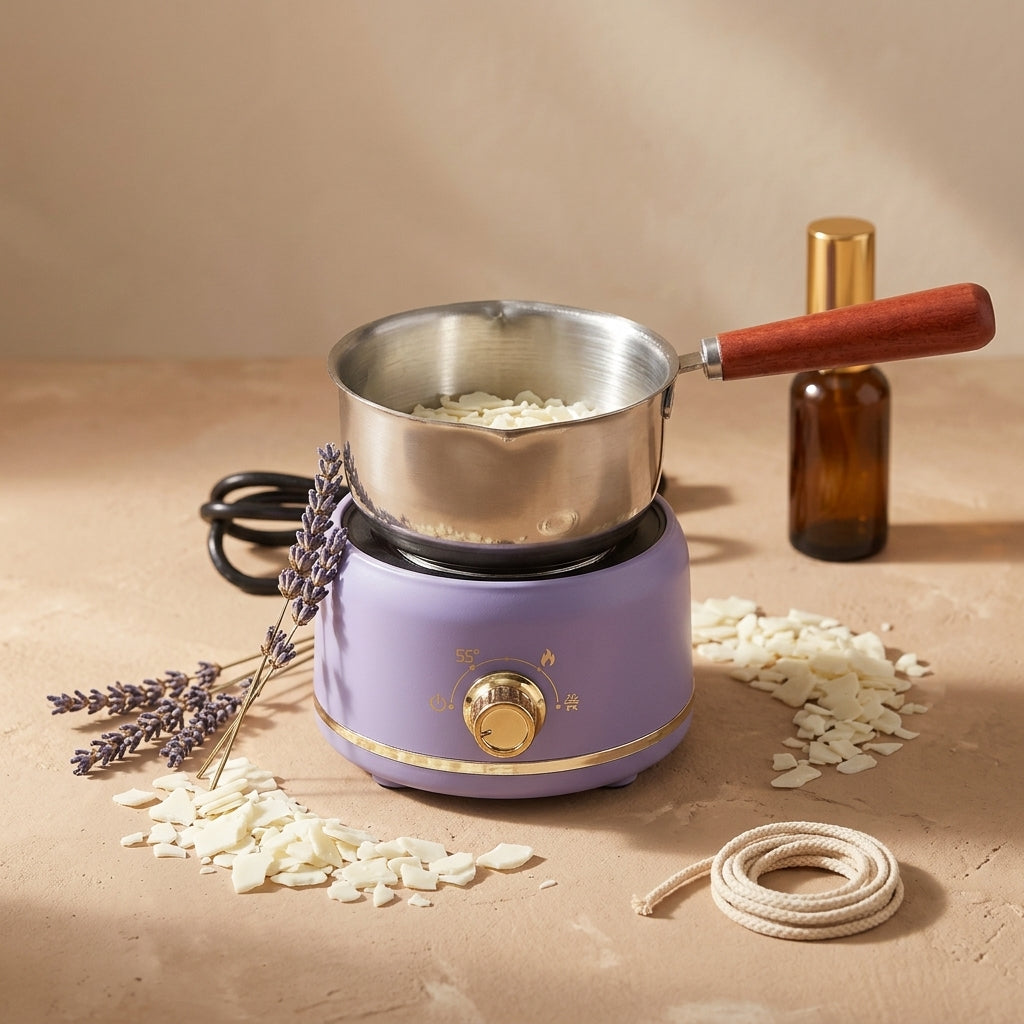 Wax Melter With 500 ml Pot – side view