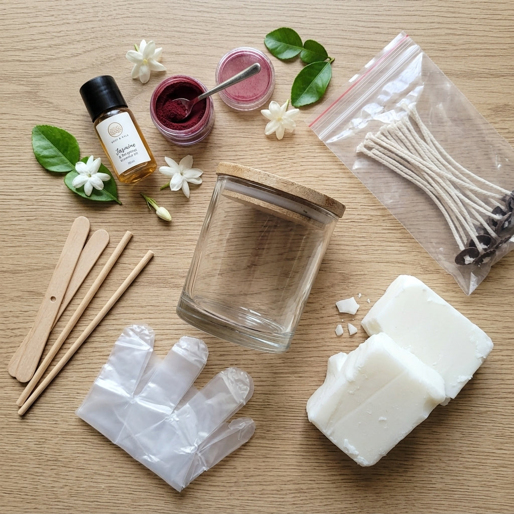 Scented Candle DIY Kit – top view