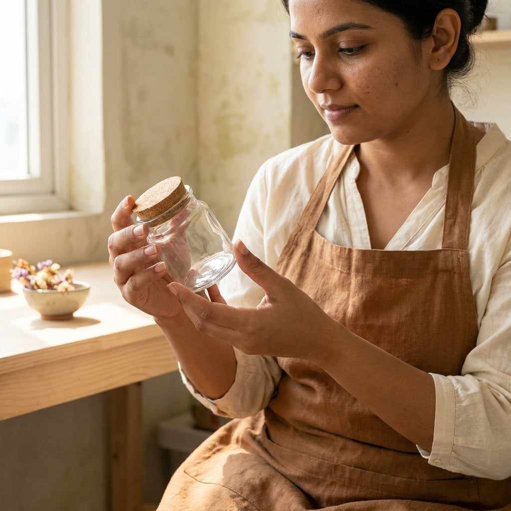 Glass Jar With Cork Lid