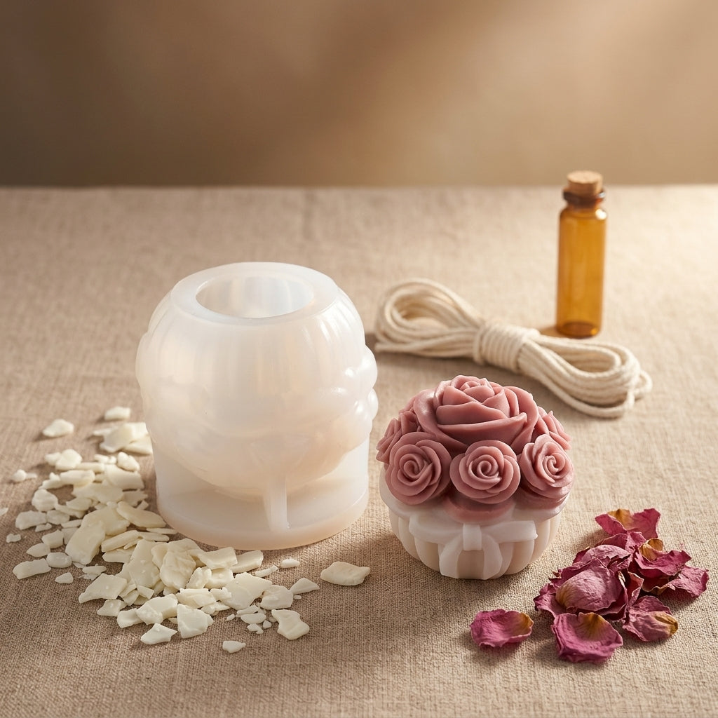 Roses Bow Mould – close-up view