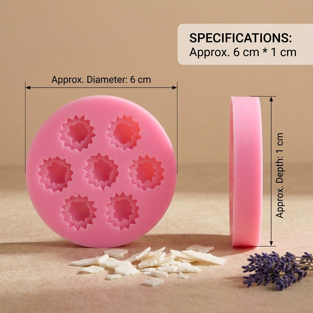 7 Cavity Mini Sunflower Mould
