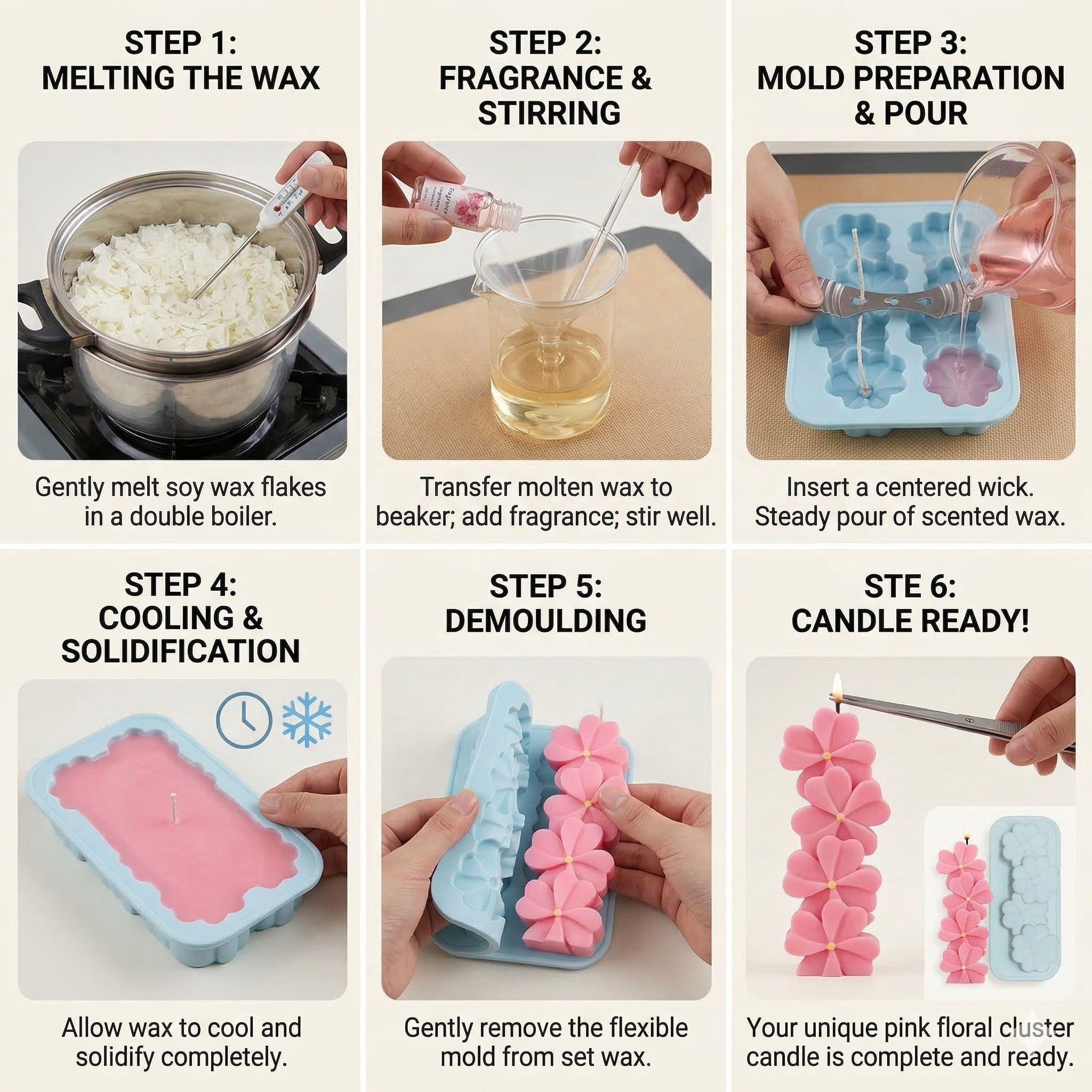 Small Flower Mould – Size Reference | Melt & Mold