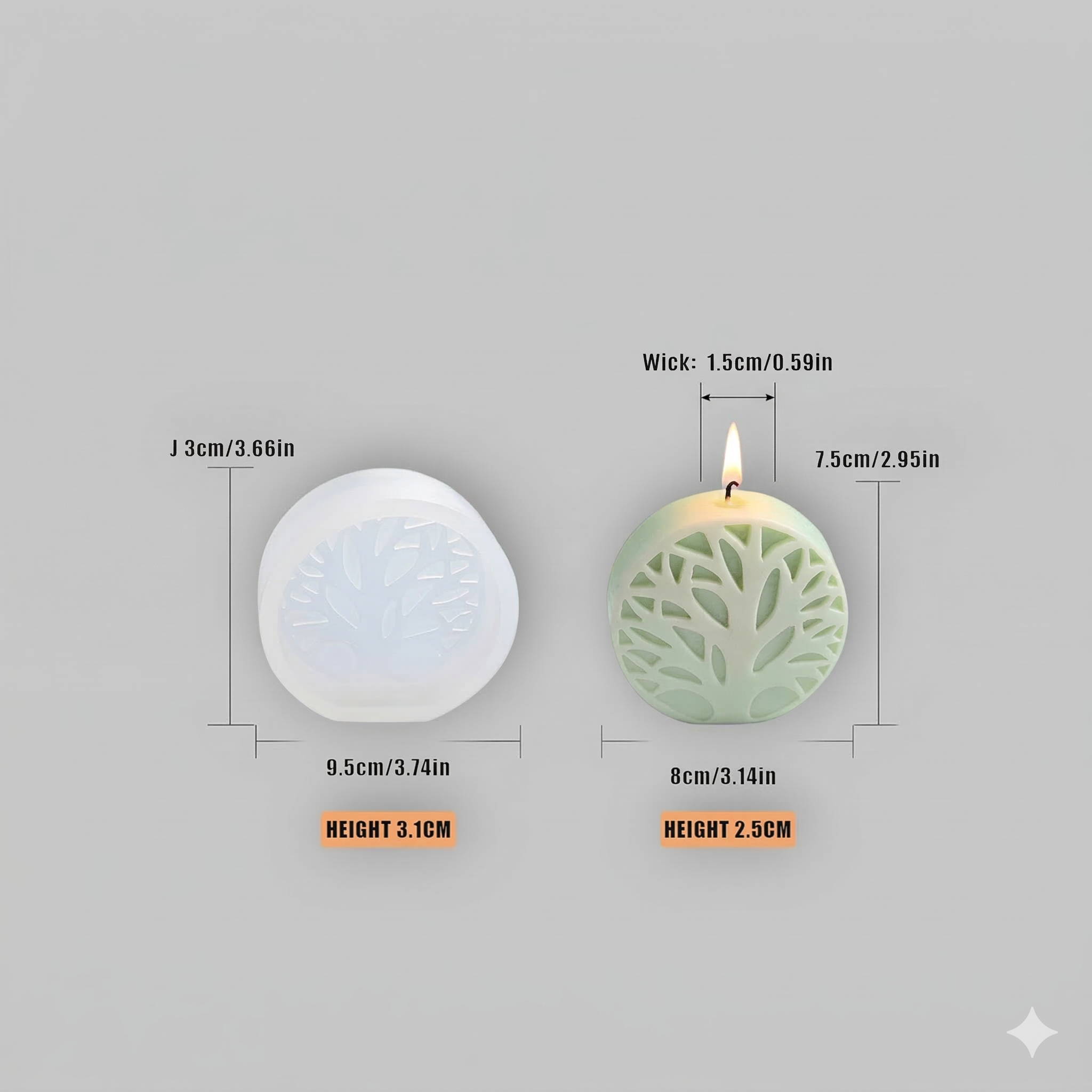 Tree Of Life Candle Silicone Mould – Detail View | Melt & Mold