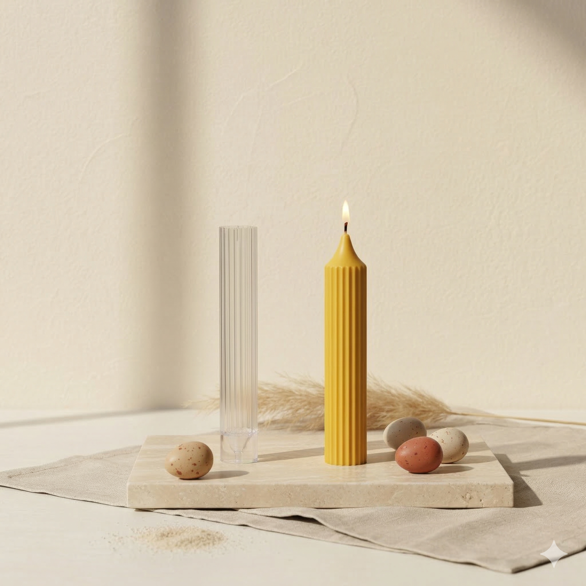 Striped Pillar Candle Mould | Melt & Mold