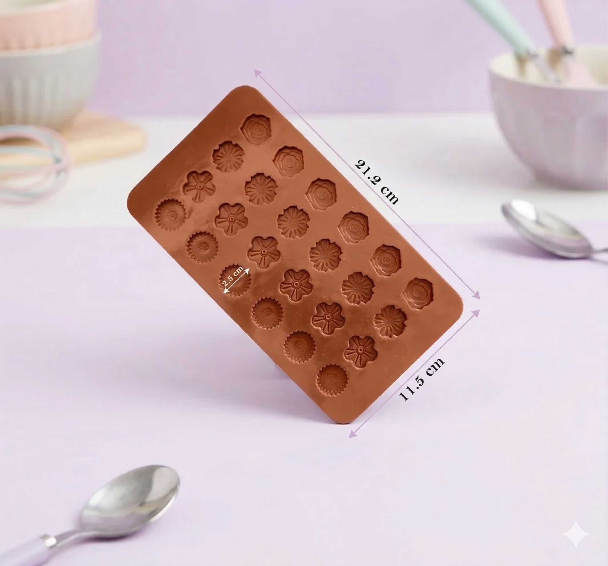 Assorted Flower Mould – Detail View | Melt & Mold