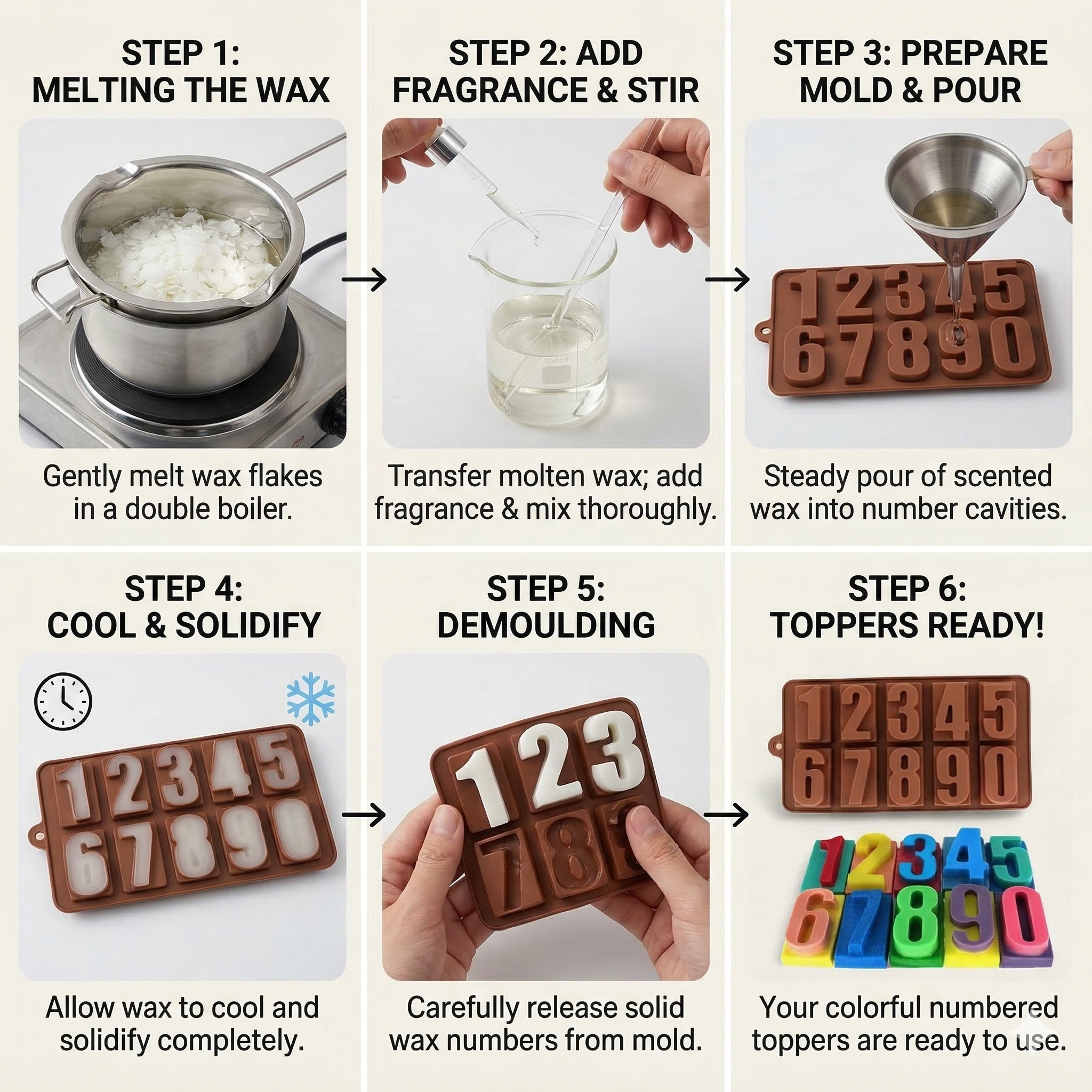 Number Mould – Close-Up | Melt & Mold