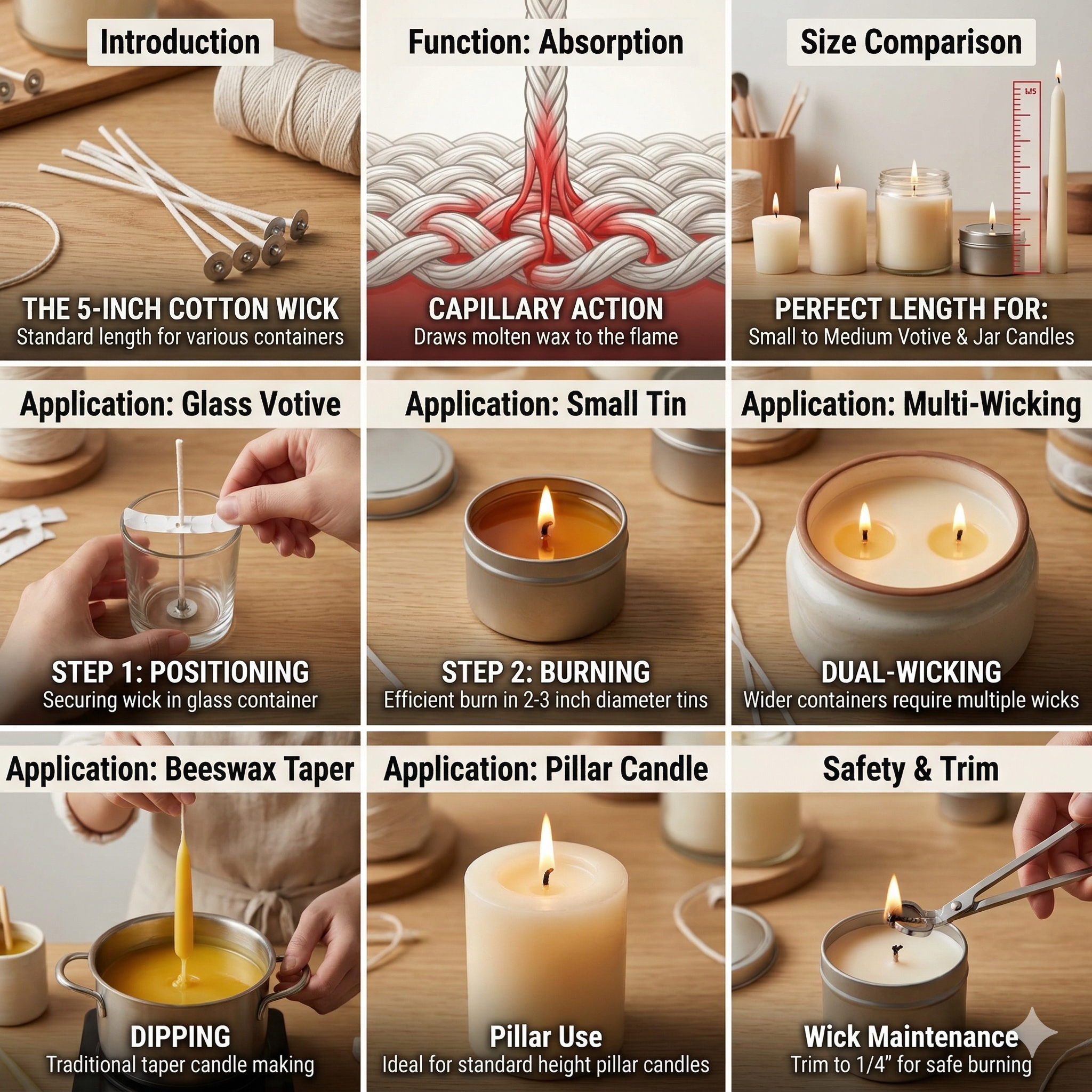Candle Wick - 6 inch – Lifestyle | Melt & Mold