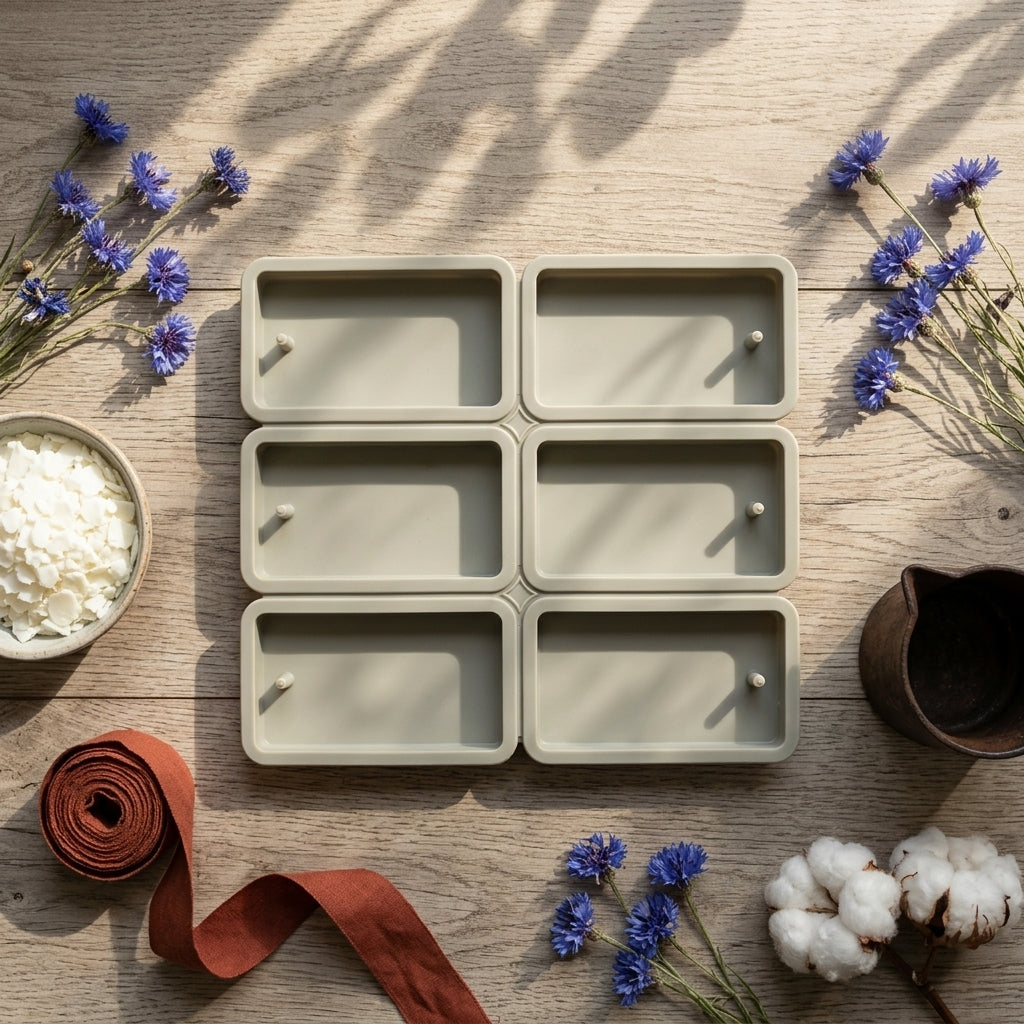 6 Cavity Rectangular Wax Sachet Mould