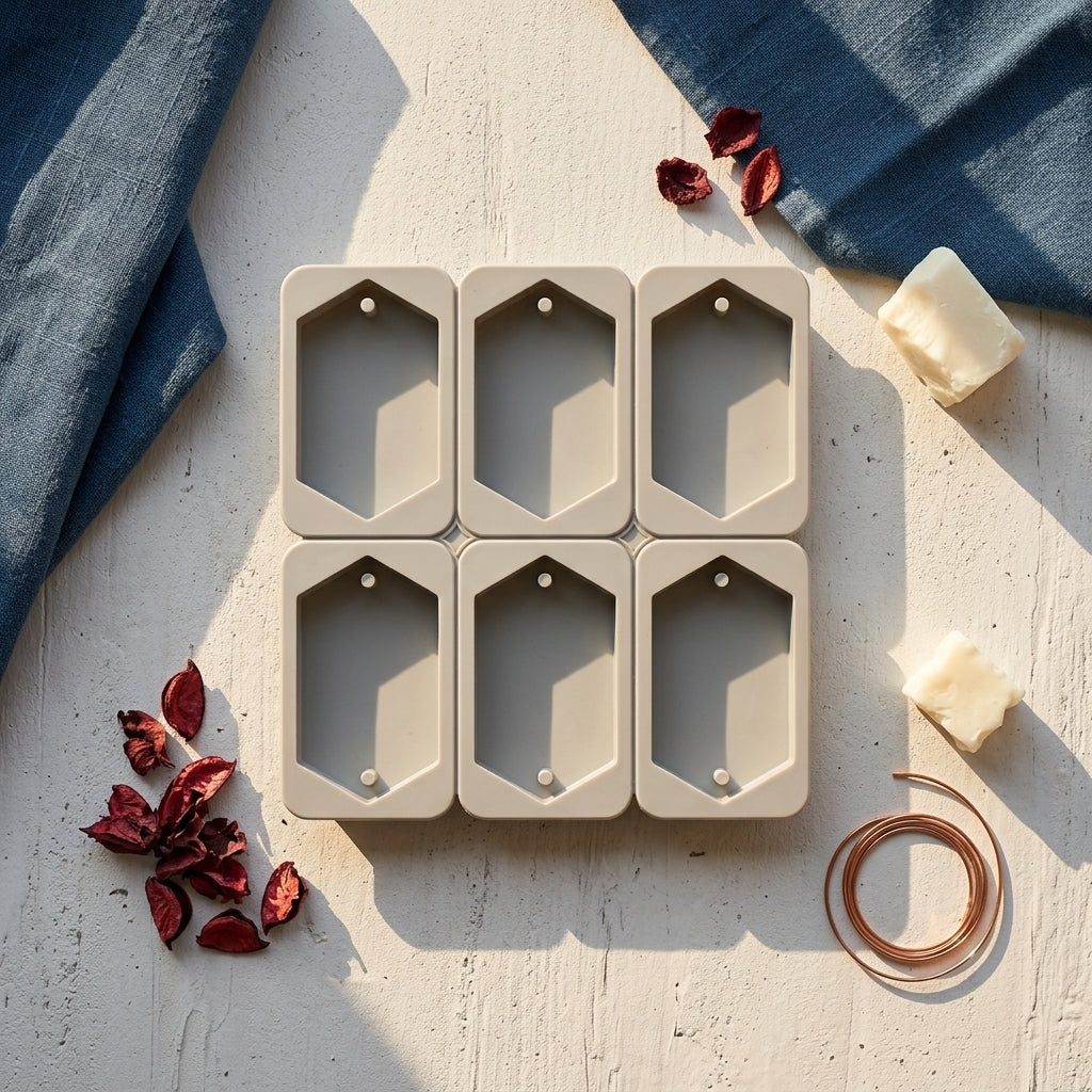 6 Cavity Hexagon Wax Sachet Mould