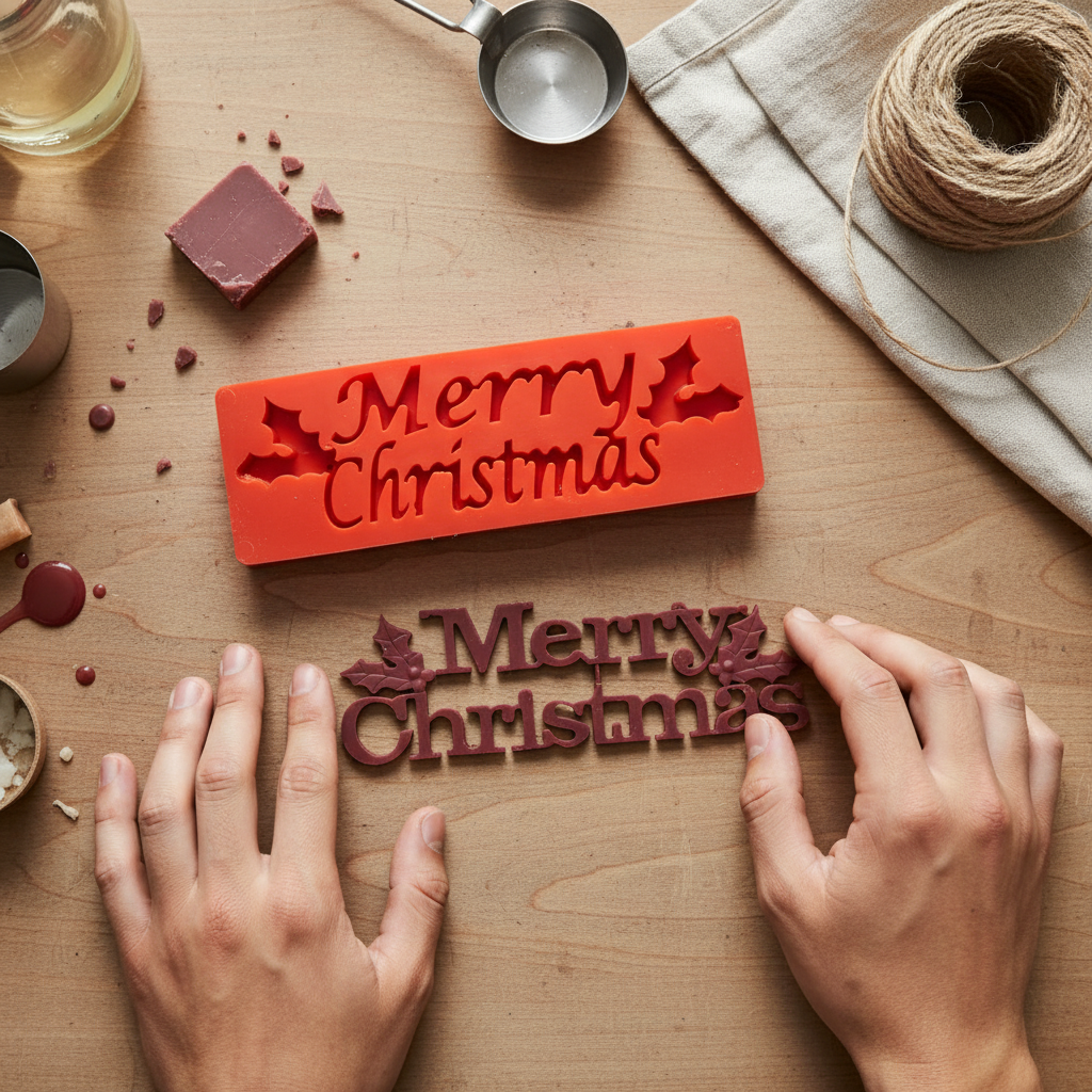 Merry Christmas Mould – Product View | Melt & Mold