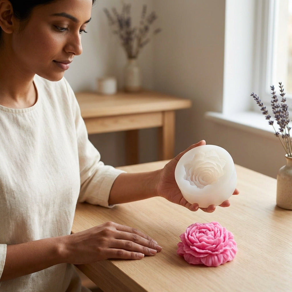 Peony Flower Silicone Mould – Product View | Melt & Mold