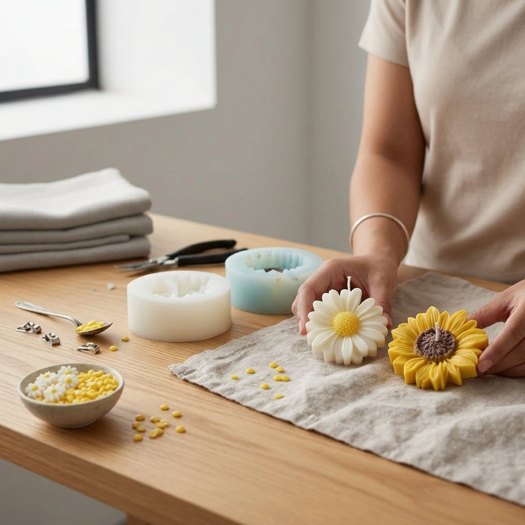 Daisy & Sunflower Mould Combo – Close-Up | Melt & Mold
