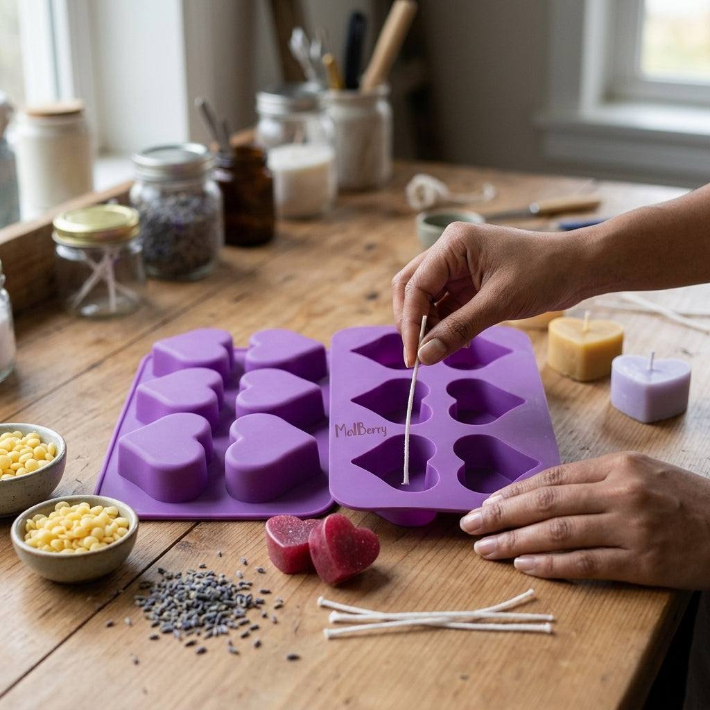 6 Cavity Heart Soap Mold – Product View | Melt & Mold