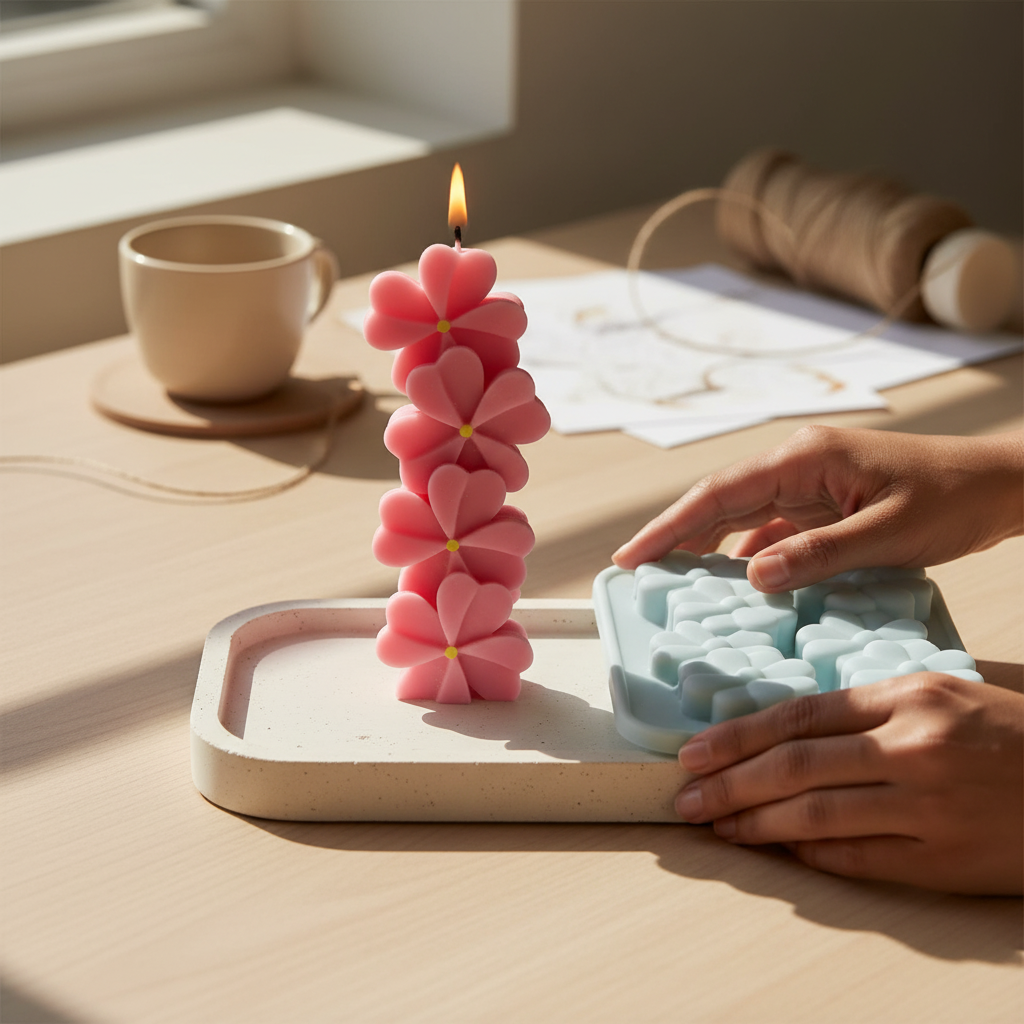 Small Flower Mould – Detail View | Melt & Mold