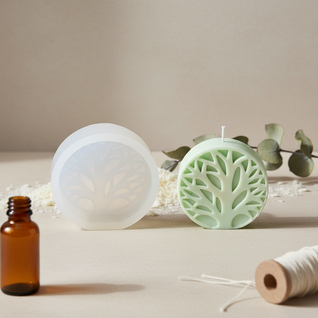 Tree Of Life Candle Silicone Mould – Close-Up | Melt & Mold