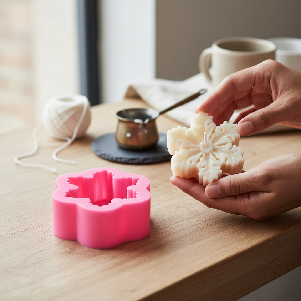 Snowflake Silicone Mould – Close-Up | Melt & Mold