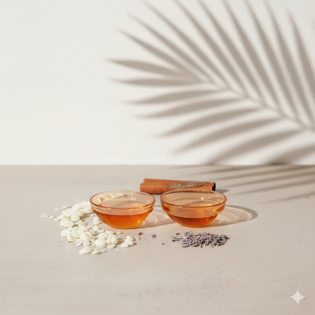 Orange Mini Glass Jar- Set Of 2 (Approx. 25 ml) | Melt & Mold