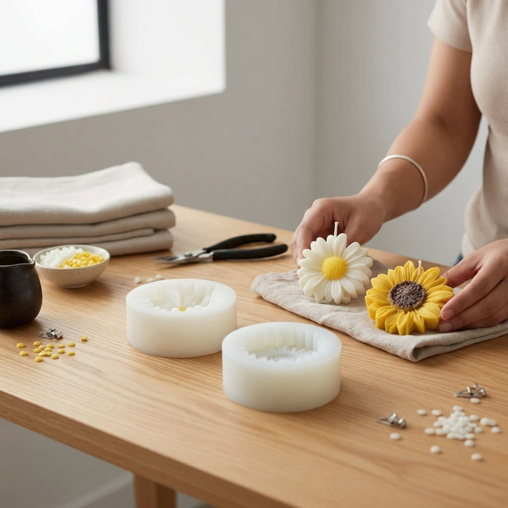 Daisy & Sunflower Mould Combo – Product View | Melt & Mold