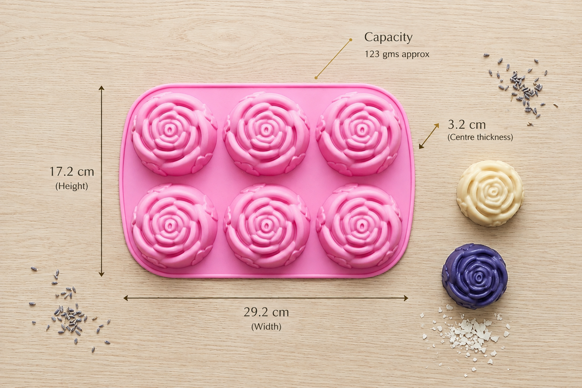 Rose Bar Soap Mold