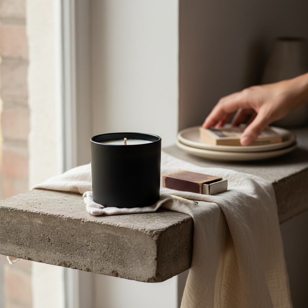 120 ml Matt Black Glass Jar | Melt & Mold